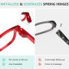 image:imageEyekepper Huge Metalless Reading Glasses with Screwless Spring Hinges 6 Pack Oversized Readers for Women 4006 Pack Mix Color  C