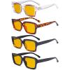 image:imageEyekepper 4 Pack Reading Glasses Blue Light Blocking Oversized Square Computer Readers 100Blue Light Blockingb904 Pairs