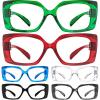 image:imageEyekepper 4Pack Reading Glasses Blue Light Blocking Stylish Computer Glasses Readers Women 306 Pack Mix Color