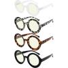 image:imageEyekepper 4pack Reading Glasses Blue Light Blocking Women Oversized Round Computer Readers 200Blue Light Blocking Reading Glasses