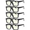 image:imageEyekepper 5pack Oversized Reading Glasses Blue Light Blocking Large Readers5 Pack Black