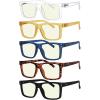 image:imageEyekepper 5pack Oversized Reading Glasses Blue Light Blocking Large ReadersBlue Light Blocking Reading Glasses
