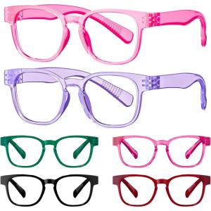 image:imageEyekepper 4 Pack Reading Glasses Oversized Blue Light Filter Glasses Women Readers 1256 Pack Mix Color  Nr144