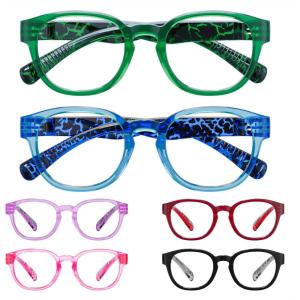 image:imageEyekepper 4 Pack Reading Glasses Oversized Blue Light Filter Glasses Women Readers 2506 Pack Mix Colornr124