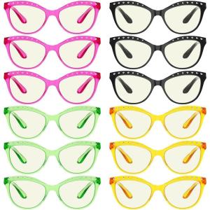 image:imageEyekepper 4pack Reading Glasses Blue Light Blocking Women Oversized Round Computer Readers 20012 Pack Mix  Uvr2001