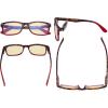 image:imageEyekepper Blue Light Filter Reading Glasses  Reduce Eye Strain Computer Readers  Transparent Frame20TortoiseRedbb60 Lens