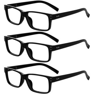 image:imageEyekepper 7pack Blue Light Blocking Glasses for MenBlack3pcs All Clear Lens