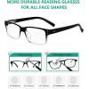 image:imageEyekepper 7pack Reading Glasses Blue Light Blocking for Men 275BlackClear5pcs All Clear Lens