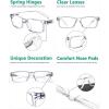 image:imageEyekepper 7pack Reading Glasses Blue Light Blocking for Men 400Transparent Frame5pcs All Clear Lens