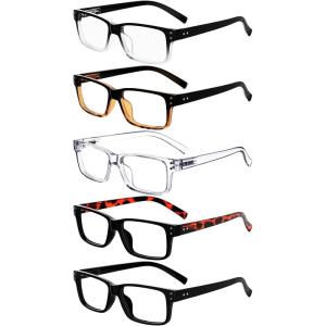 image:imageEyekepper 7pack Reading Glasses Blue Light Blocking for Men 2255pcs Mixwith Transparent Frame