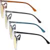 image:imageEyekepper 4 Pack Computer Reading Glasses for Women Blue Light Blocking Readers Yellow Tinted 150Blue Light Blockingb604 Pairs