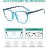 image:imageEyekepper Ladies Reading Glasses  4 Pack Large Square Readers for Women4 Pairs Mix