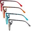 image:imageEyekepper Ladies Reading Glasses  4 Pack Large Square Readers for WomenBlue Light Blockingb604 Pairs