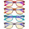 image:imageEyekepper Ladies Reading Glasses  4 Pack Large Square Readers for WomenBlue Light Blockingb604 Pairs