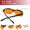image:imageEyekepper Red Lens Blue Light Glasses MenFitover Blue Light Blocking Glasses Women Red Light Glasses Eye Protection  Black1801black Red100 Blue Light Blocking
