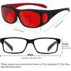 image:imageEyekepper Red Lens Blue Light Glasses MenFitover Blue Light Blocking Glasses Women Red Light Glasses Eye Protection  BlackRed Tinted1806black Red