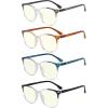 image:imageEyekepper 4 Pack Computer Reading Glasses for Women Blue Light Blocking Readers Yellow Tinted 150Blue Light Blockingb404 Pairs