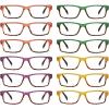 image:imageEyekepper 4pack Round Reading Glasses Blue Light Blocking Women Yellow Tinted 15010 Pack Mix  R9113