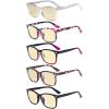 image:imageEyekepper 5 Pairs Stylish Eyeglasses Eyewear for WomenBlue Light Blockingb605 Pairs