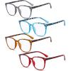 image:imageEyekepper Ladies Reading Glasses  4 Pack Large Square Readers for Women4 Pairs Mix