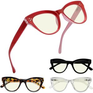 image:imageEyekepper 4 Pack Oversized Blue Light Filter Glasses Women Cat Eye Computer Reading Glasses Yellow Tinted 150Blue Light Blockingb404 Pairs