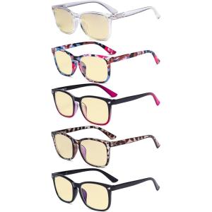 image:imageEyekepper 5 Pairs Stylish Eyeglasses Eyewear for WomenBlue Light Blockingb605 Pairs