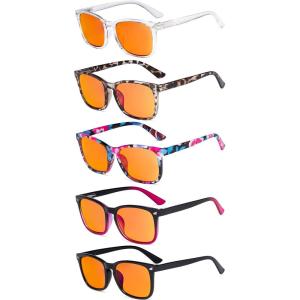 image:imageEyekepper 5 Pairs Stylish Eyeglasses Eyewear for WomenBlue Light Blockingb985 Pairs