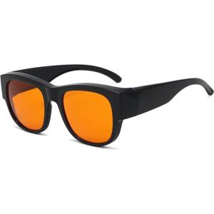 image:imageEyekepper Red Lens Blue Light Glasses MenFitover Blue Light Blocking Glasses Women Red Light Glasses Eye Protection  Black1802black100 Blue Light Blocking