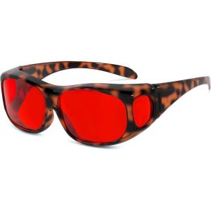 image:imageEyekepper Red Lens Blue Light Glasses MenFitover Blue Light Blocking Glasses Women Red Light Glasses Eye Protection  BlackRed Tinted1806tortoise