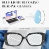 image:imageEyekepper 6 Pack Thick Frame Reading Glasses for Women Blue Light Readers with Metalless Screwless Spring Hinges 30