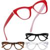 image:imageEyekepper 4 Pack Oversized Blue Light Filter Glasses Women Cat Eye Computer Eyeglasses 0004 Pairs Mix