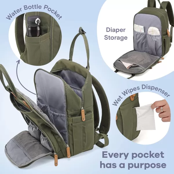 RUVALINO Diaper Bag Backpack - Multifunction Travel Back Pack Maternity Baby Changing Bags, Diaper Changing Totes, Large Capacity, Waterproof and Stylish, Baby Travel Essential, Gray