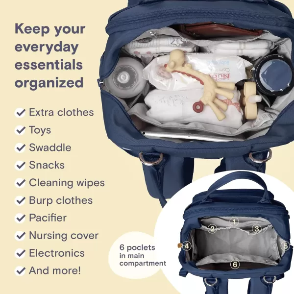 RUVALINO Diaper Bag Backpack - Multifunction Travel Back Pack Maternity Baby Changing Bags, Diaper Changing Totes, Large Capacity, Waterproof and Stylish, Baby Travel Essential, Gray