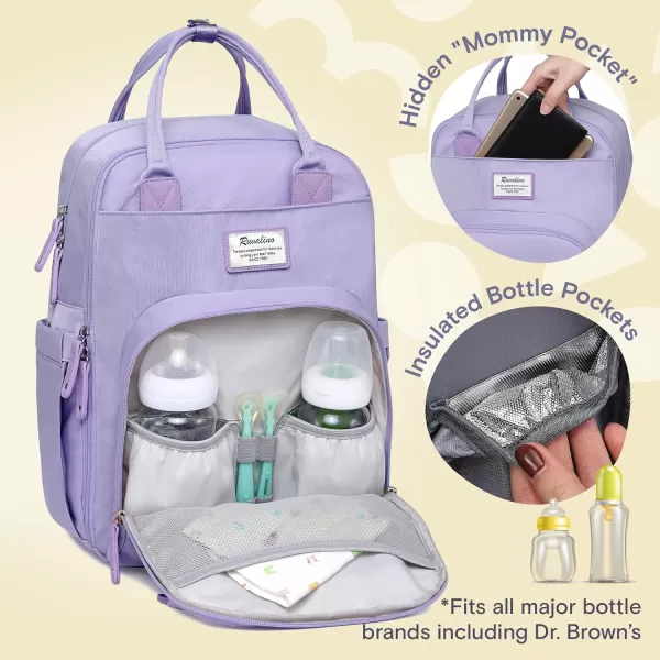 RUVALINO Diaper Bag Backpack - Multifunction Travel Back Pack Maternity Baby Changing Bags, Diaper Changing Totes, Large Capacity, Waterproof and Stylish, Baby Travel Essential, Gray