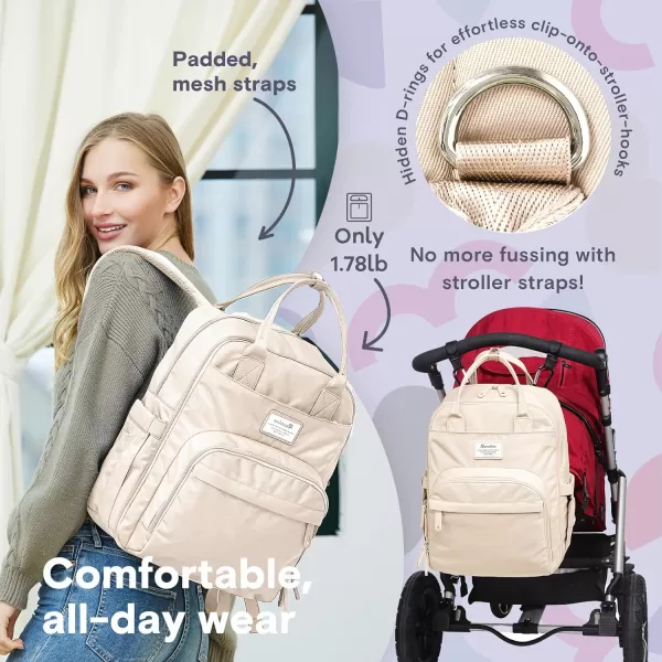 RUVALINO Diaper Bag Backpack - Multifunction Travel Back Pack Maternity Baby Changing Bags, Diaper Changing Totes, Large Capacity, Waterproof and Stylish, Baby Travel Essential, Gray