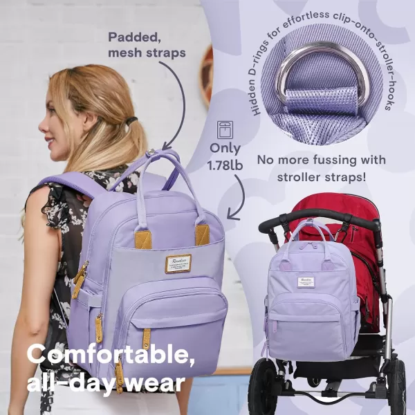 RUVALINO Diaper Bag Backpack - Multifunction Travel Back Pack Maternity Baby Changing Bags, Diaper Changing Totes, Large Capacity, Waterproof and Stylish, Baby Travel Essential, Gray