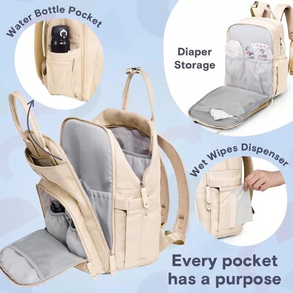 RUVALINO Diaper Bag Backpack - Multifunction Travel Back Pack Maternity Baby Changing Bags, Diaper Changing Totes, Large Capacity, Waterproof and Stylish, Baby Travel Essential, Gray