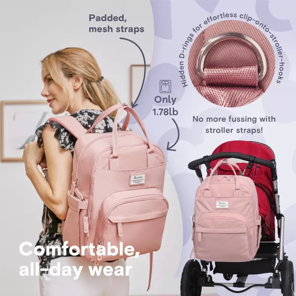 RUVALINO Diaper Bag Backpack, Multifunction Travel Back Pack Maternity Baby Changing Bags, Large Capacity, Waterproof and Stylish, Black