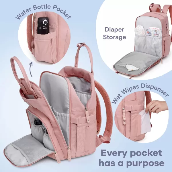RUVALINO Diaper Bag Backpack, Multifunction Travel Back Pack Maternity Baby Changing Bags, Large Capacity, Waterproof and Stylish, Black