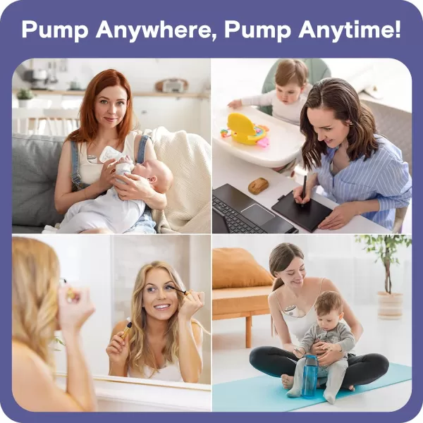 Wearable Breast Pump, RUVALINO S12A Portable Electric Breast Pump Hands Free with 3 Modes &amp; 12 Levels, Smart Display, 24mm Comfortable Flange, Breastfeeding Essentials Baby Registry 