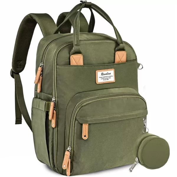 RUVALINO Diaper Bag Backpack - Multifunction Travel Back Pack Maternity Baby Changing Bags, Diaper Changing Totes, Large Capacity, Waterproof and Stylish, Baby Travel Essential, Gray