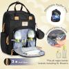 imageRUVALINO Diaper Bag Backpack  Multifunction Travel Back Pack Maternity Baby Changing Bags Diaper Changing Totes Large Capacity Waterproof and Stylish Baby Travel Essential Army GreenBlack Leopard