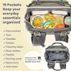 imageRUVALINO Diaper Bag Backpack  Multifunction Travel Back Pack Maternity Baby Changing Bags Diaper Changing Totes Large Capacity Waterproof and Stylish Baby Travel Essential Army GreenClassic Iron Gray