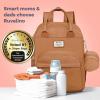 imageRUVALINO Diaper Bag Backpack  Multifunction Travel Back Pack Maternity Baby Changing Bags Diaper Changing Totes Large Capacity Waterproof and Stylish Baby Travel Essential Army GreenDark Brown
