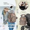 imageRUVALINO Diaper Bag Backpack  Multifunction Travel Back Pack Maternity Baby Changing Bags Diaper Changing Totes Large Capacity Waterproof and Stylish Baby Travel Essential Army GreenYellow Leopard