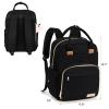 imageRUVALINO Diaper Bag Backpack  Multifunction Travel Back Pack Maternity Baby Changing Bags Diaper Changing Totes Large Capacity Waterproof and Stylish Baby Travel Essential Army GreenDeep Black