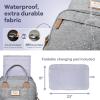 imageRUVALINO Diaper Bag Backpack  Multifunction Travel Back Pack Maternity Baby Changing Bags Diaper Changing Totes Large Capacity Waterproof and Stylish Baby Travel Essential Army GreenGray