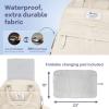imageRUVALINO Diaper Bag Backpack  Multifunction Travel Back Pack Maternity Baby Changing Bags Diaper Changing Totes Large Capacity Waterproof and Stylish Baby Travel Essential Army GreenBeige