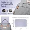 imageRUVALINO Diaper Bag Backpack  Multifunction Travel Back Pack Maternity Baby Changing Bags Diaper Changing Totes Large Capacity Waterproof and Stylish Baby Travel Essential Army GreenAustere Gray