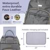 imageRUVALINO Diaper Bag Backpack  Multifunction Travel Back Pack Maternity Baby Changing Bags Diaper Changing Totes Large Capacity Waterproof and Stylish Baby Travel Essential Army GreenClassic Iron Gray